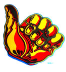 thumbs up vintage t-shirt iron-on